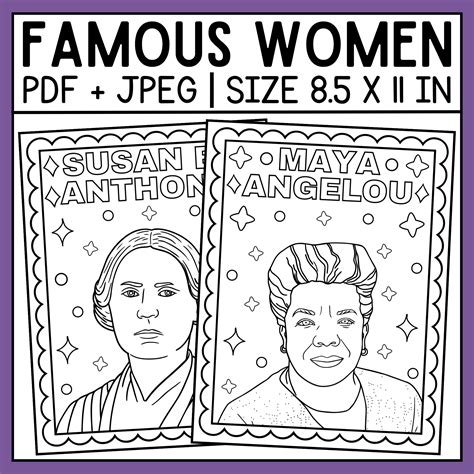 famous women coloring pages|More.